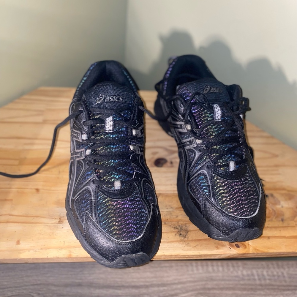 ASICS Black with Multicolor Accents Sneakers